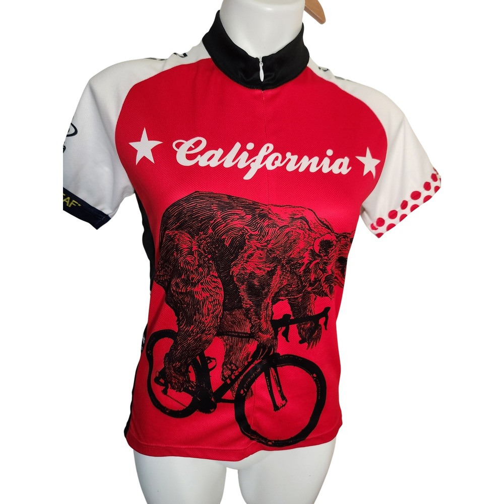 Giordana Italian Red Cycling Jersey t-shirt Tour of California 2012 Women Lg NWT